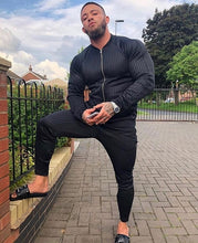 Load image into Gallery viewer, 2019 Men&#39;s sportswear suit sweatshirt tracksuit muscle Fitness casual active Zipper outwear training clothes men sets