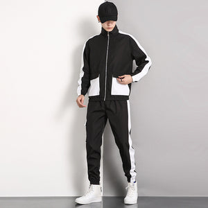 2019 Men's sportswear suit sweatshirt tracksuit muscle Fitness casual active Zipper outwear training clothes men sets