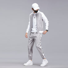 Load image into Gallery viewer, 2019 Men&#39;s sportswear suit sweatshirt tracksuit muscle Fitness casual active Zipper outwear training clothes men sets